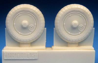 Barracuda BR-R48389 1/48 Bf109G Wheels (Plain Hub, Ribbed Tire)