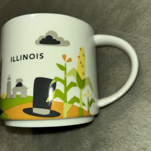 STARBUCKS Coffee Tea Mug 2015 ILLINOIS State 'You Are Here' Series 14 Oz New - Picture 2 of 7