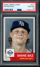 2022 Topps Living Set #571 Shane Baz RC Rookie PSA 10 Gem Mint SP Card