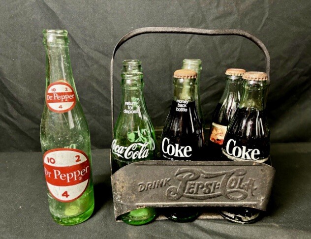Rare Authentic Vintage Pepsi Cola 6 Pack Carrier With Metal Handle