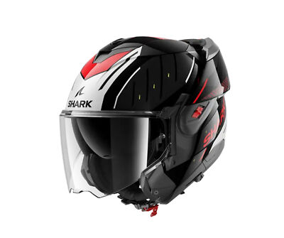 Shark OXO RYDGER Modular Helm Black Silver Red