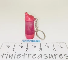 Tupperware keychain Mini Eco sport Bottle in Pink Tinietreasures