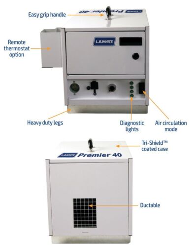 LB White Premier 40 Riscaldatore eventi 40000 BTU LP Riscaldatore tenda per feste all'aperto a gas - Foto 3 di 7
