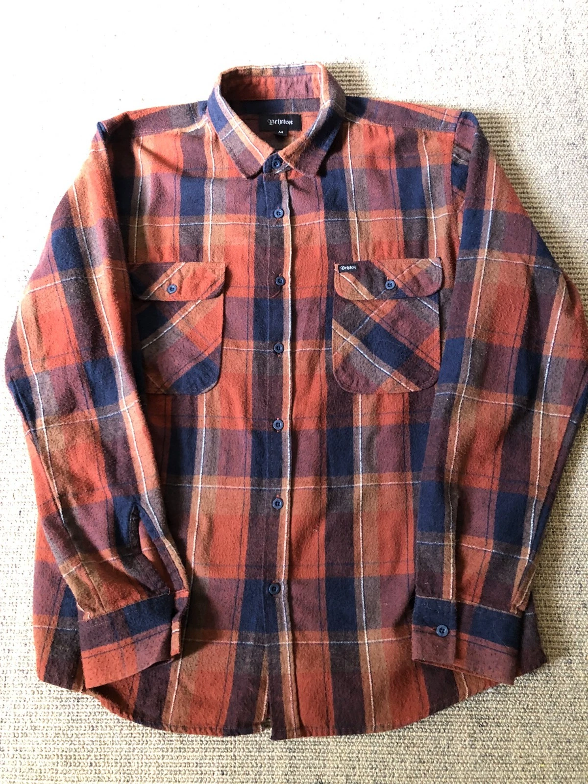 BRIXTON Bowery Check Flannel Shirt Medium