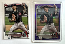 2025 Bowman Yu-Min Lin Rookie Cards - 1st Paper and Purple Chrome /250