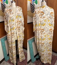 Anthropologie x Bel Kazan Cream Yellow Polka Dot Sadi Duster Kimono One Size