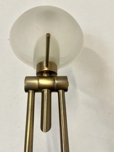 Design Stehlampe Vintage im Bauhaus Stil Messing und echtes Glas - Bild 7 von 17