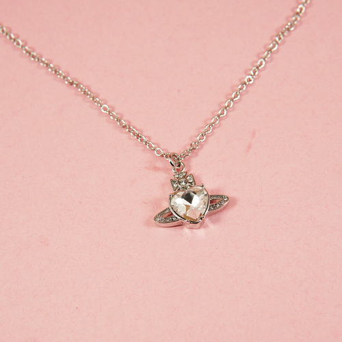 Vivienne Westwood Silver Ariella Pendant Necklace Heart Crystal Orb Gift Box Set - Picture 9 of 12