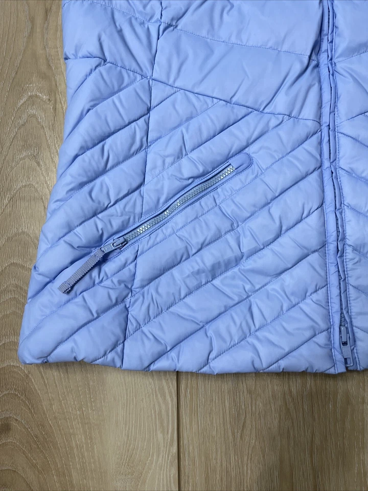 Talbots Down Vest Puffer Quilted Jacket Insulated Zip Lt. Blue Size M NEW - Image 3 of 4