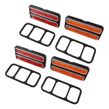 Front Amber Rear Red Side Marker Light Lamps For Chevy Gmc Pickup Truck