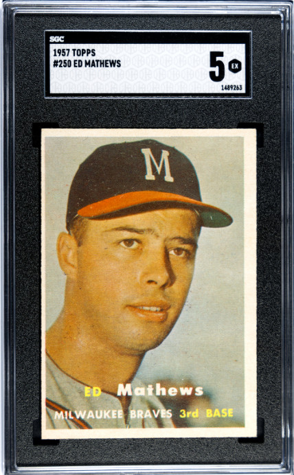1957 Topps #250 Ed Mathews SGC 5