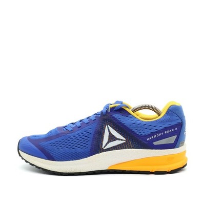 Reebok Herren Harmony Road 3 Sportschuh Blau Gelb Weiß Leicht Laufschuh EU 42