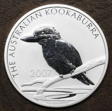 2007 1 oz Australia Silver Kookaburra $1