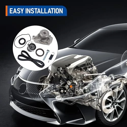 Timing Belt Kit w/ Water Pump Compatible with Honda Civic 2001-2005 TCK312 - Image 3 of 4