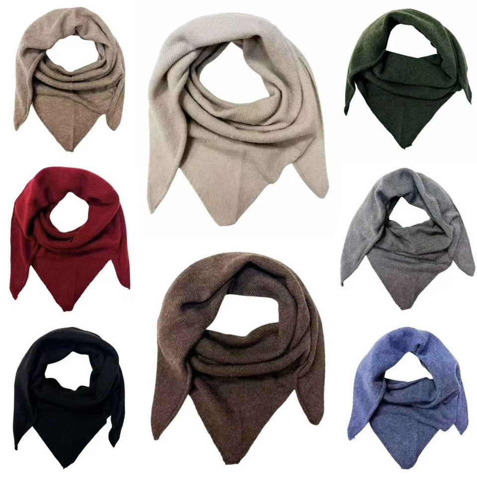 JEAMIS Dreieck Schal Strickschal Kaschmir Wolle Winter Fashion weiche Tuch Herbst Italy