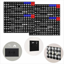 578PCS Light Switch Decals Transparent Light Switch Labels Stickers Waterproof S