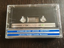 TDK AD90 Blank Cassette Tape Type I Used Made in Japan 1982