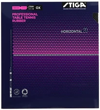 STIGA Table Tennis Rubber High-Grain Rubber Horizontal 20 Black OX No Sponge