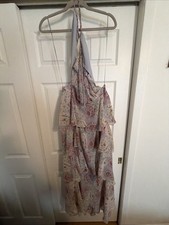 ASTR the Label Rosana Anthropologie Tiered Ruffle Maxi Dress Floral, Size XL