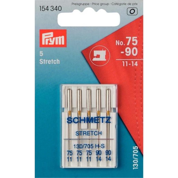 NäHmaschinennadeln Stretch Packung Stahl Silberfarbig Verschiedene Prym 154340-image