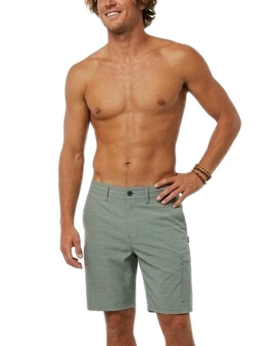 O'Neill Men's Crossover Hybrid Shorts Stretch Fabric Cargo Pocket Green Size 34
Opens in a new windo