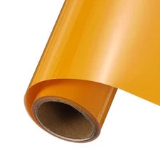 Yellow Permanent Vinyl, 12 Inch x 5ft Adhesive Vinyl Roll