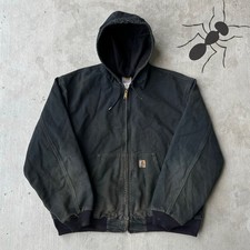 Carhartt J131 BLK faded black hooded work wear jacket