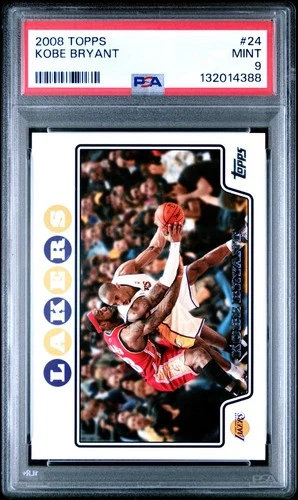 2008 Topps Kobe Bryant w/ LeBron James #24 Card PSA 9 MINT