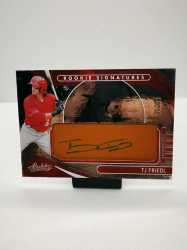2022 Panini Absolute Rookie Signatures Tan Leather /99 TJ Friedl #129 Auto RC