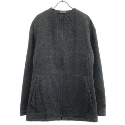 RAF SIMONS Rough Simmons 2008AW Zip-up Collarless Wool Jacket Grey Used MESC-0