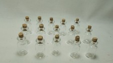 Dolls House Glass Bottle JOB LOT of 15 Jars / Kitchen / chemist/ Storage (J1)