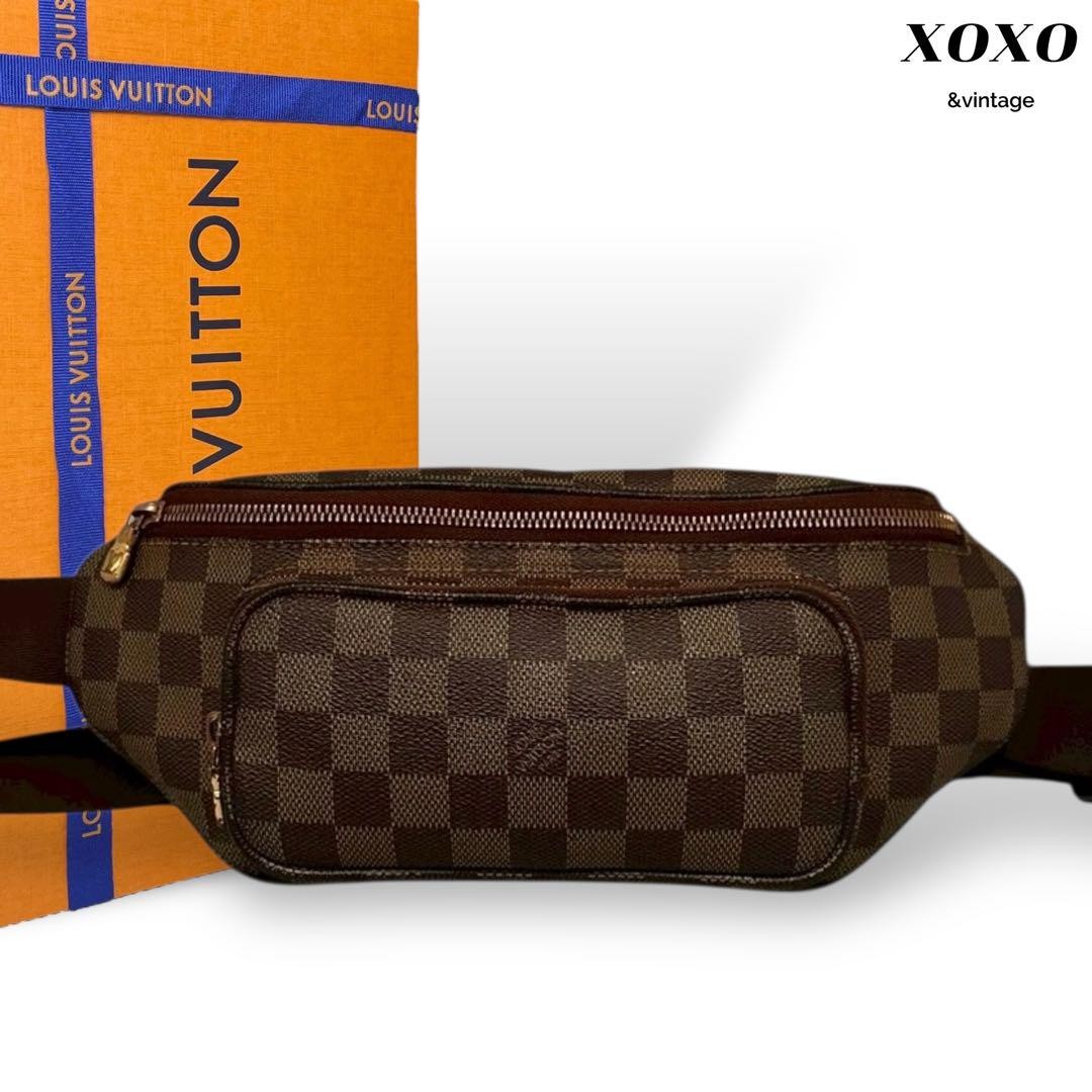 LOUIS VUITTON Damier Bum Bag Mervyle Body Bag #PGESJY