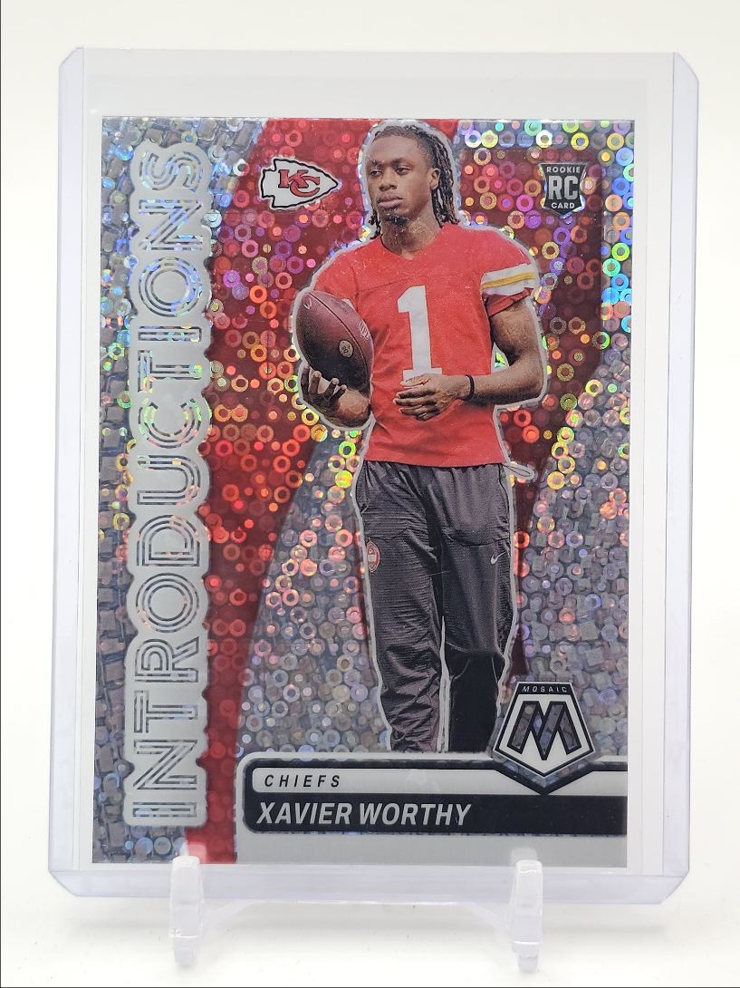XAVIER WORTHY 2024 MOSAIC INTRODUCTIONS ROOKIE NO HUDDLE SILVER RC Q6033