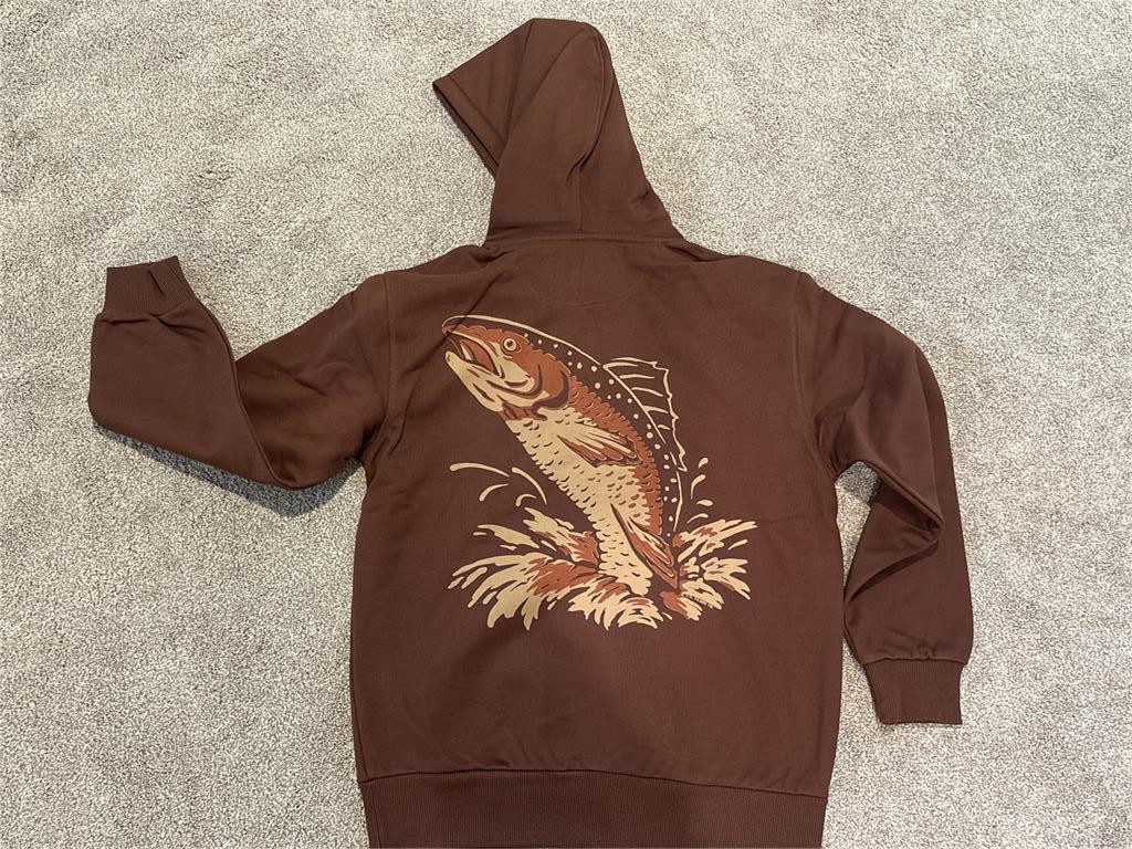 Filson Prospector Brown Trout Graphic Hoodie Hooded Heavyweight