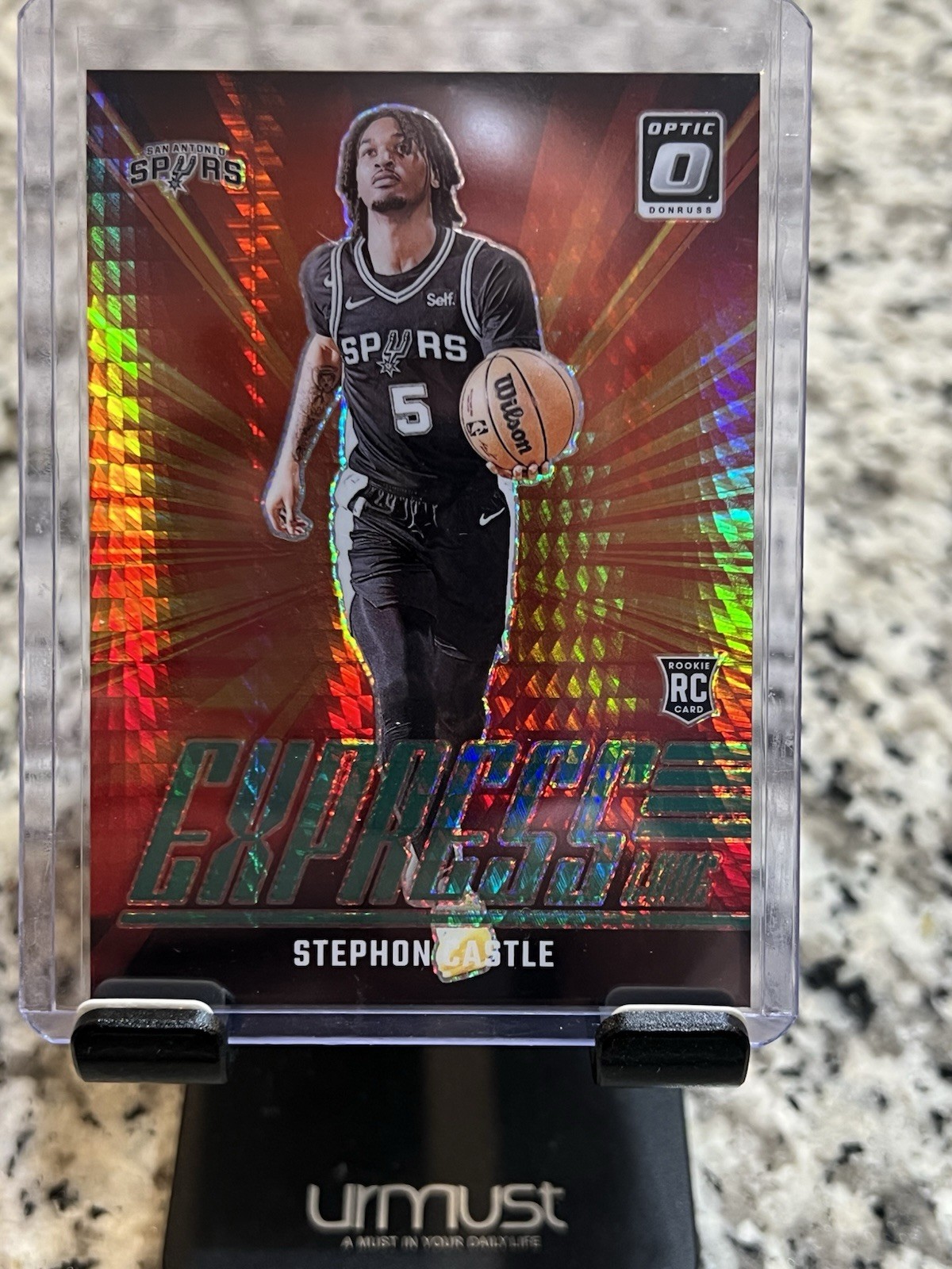 2024-25 Optic - Stephon Castle - Green Hyper - Express Lane - Rookie - 198/249