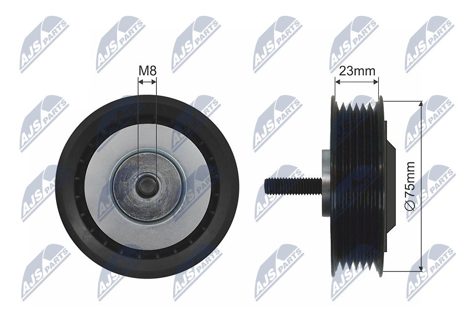 ✅Fits NTY RNK-AU-042 PULLEY IDLER V-BELT ⭐UK Seller⭐ - Image 5