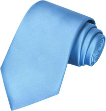 Solid Satin Tie Pure Color Necktie Mens Ties  Gift Box