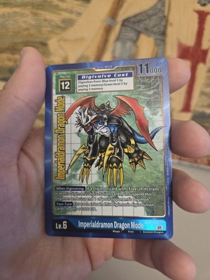 Digimon Card Game IMPERIALDRAMON DRAGON MODE EX1-022 SR FULL ART HOLO SSP! RARE!