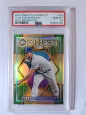 2022 Topps Finest Flashbacks - Clayton Kershaw #161 Gold Refractor /50