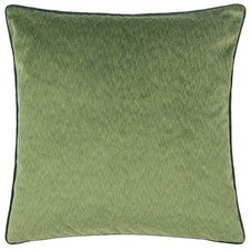 Image of Paoletti Torto Soft Velvet Plain Piped Cushion | Various Colours & Sizes