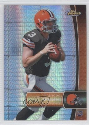 2012 Topps Finest Prism Refractor Brandon Weeden #102 Rookie RC 0s3