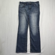 BKE Denim Hudson Straight Leg Boys Jeans Size 16 Stretch Adjustable Waist 28x29