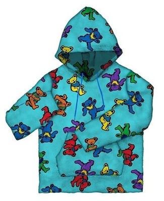 Blue New Grateful Dead XL Pullover Pouch Pocket Hoodie Dancing Bears Sweatshirt