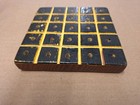 5x5 Peg Pentox Board made of wood, 25 squares, black & yellow, 5"x5"x1", holes — photo 1