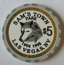 5 Sam's Town Park Casino 1994 1995 Las Vegas Casino Chip