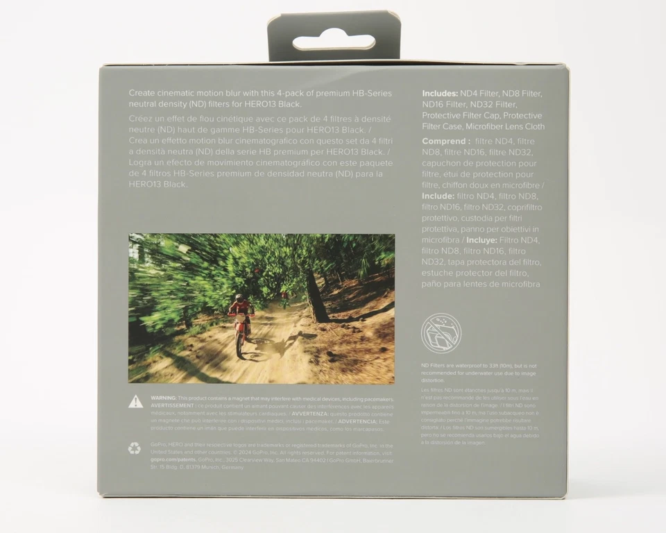 GoPro ND Filter Kit for HERO13 Black (4-Pack) ND4, ND8, ND16 & ND32 - New BOXED - Image 3 of 4