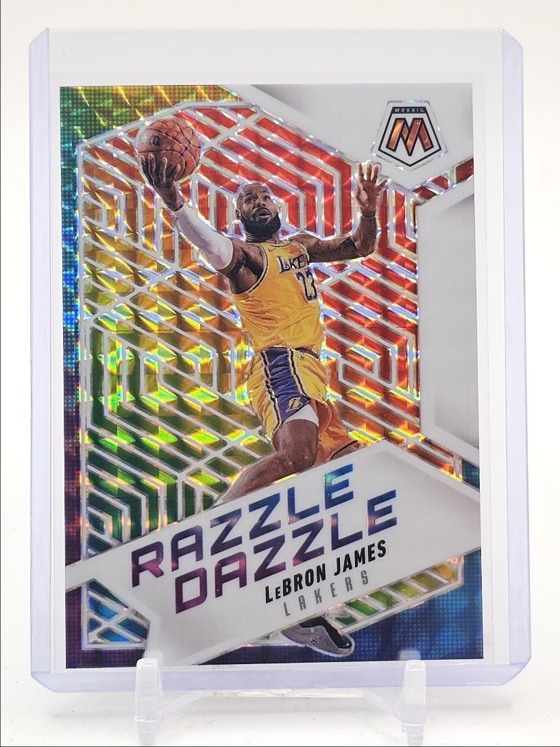 LEBRON JAMES 2024-25 MOSAIC RAZZLE DAZZLE SILVER PRIZM LAKERS Q2620