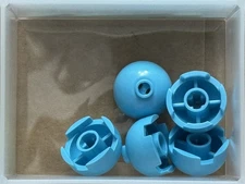 LEGO Parts - Medium Azure Brick, Round 2 x 2 Dome Top - No 553 - QTY 5