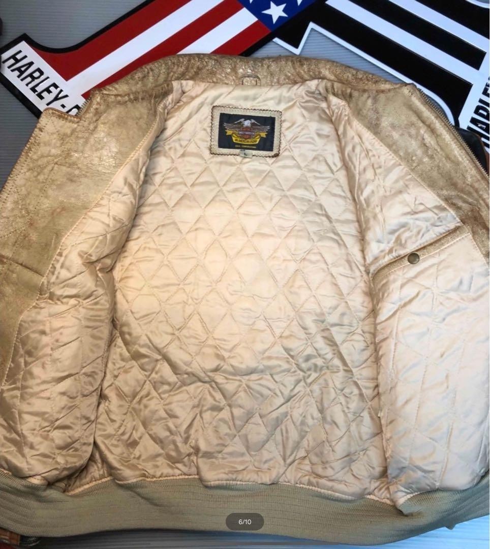 [Rare] Harley-Davidson Distressed finish leather jacket Size: L limited From JP image 6