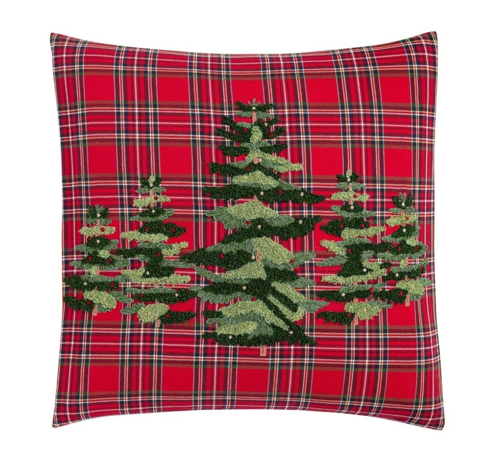 Funda nórdica y fundas Pottery Barn Elliot Tree bordadas a cuadros King/Cal King nueva con etiquetas Foto 3 de 4